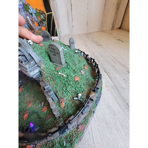 Lemax hillside mausoleum spooky town Halloween animated village - Picture 10 of 11